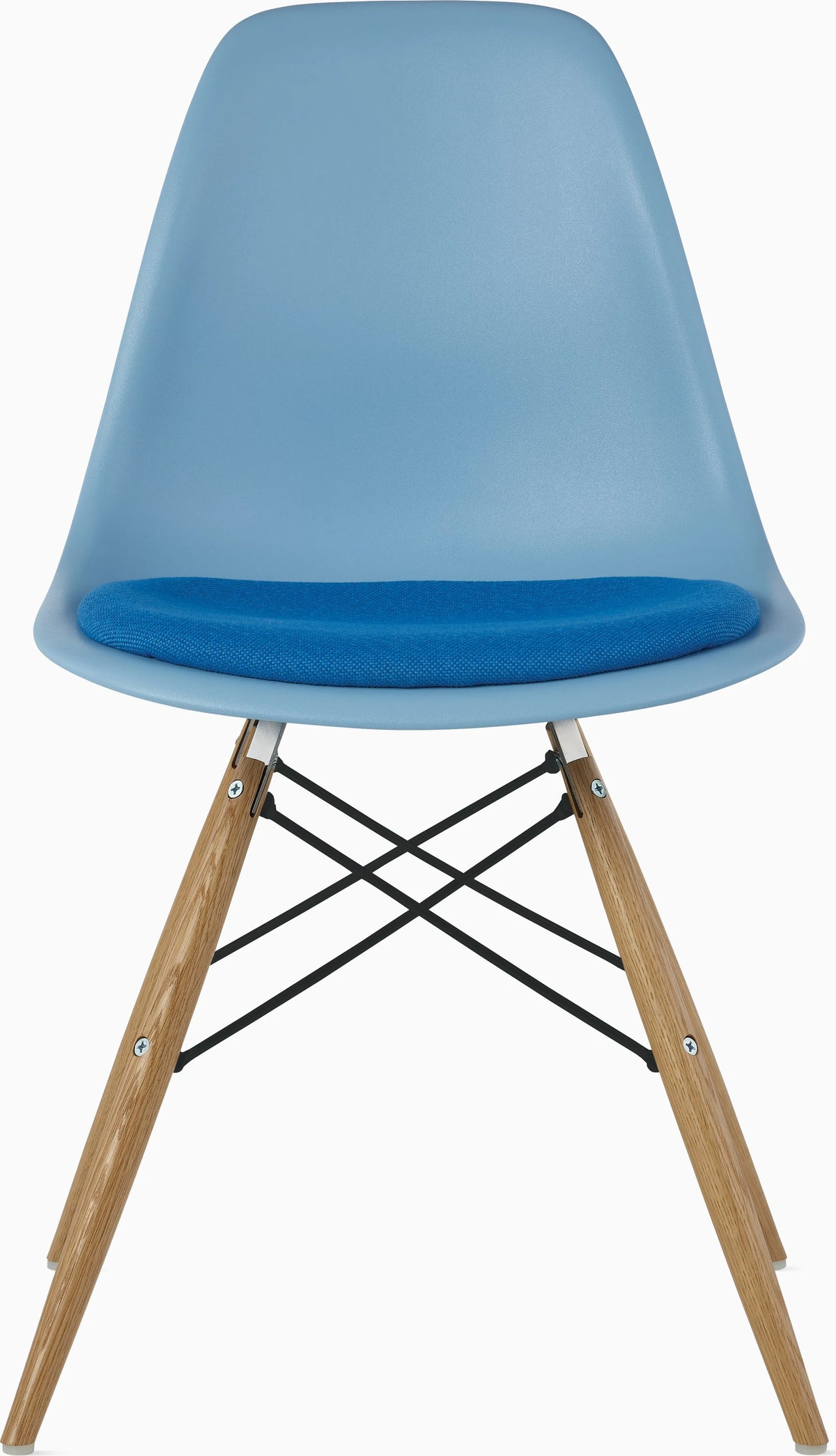 Eames Molded Plastic Side Chair with Seat Pad