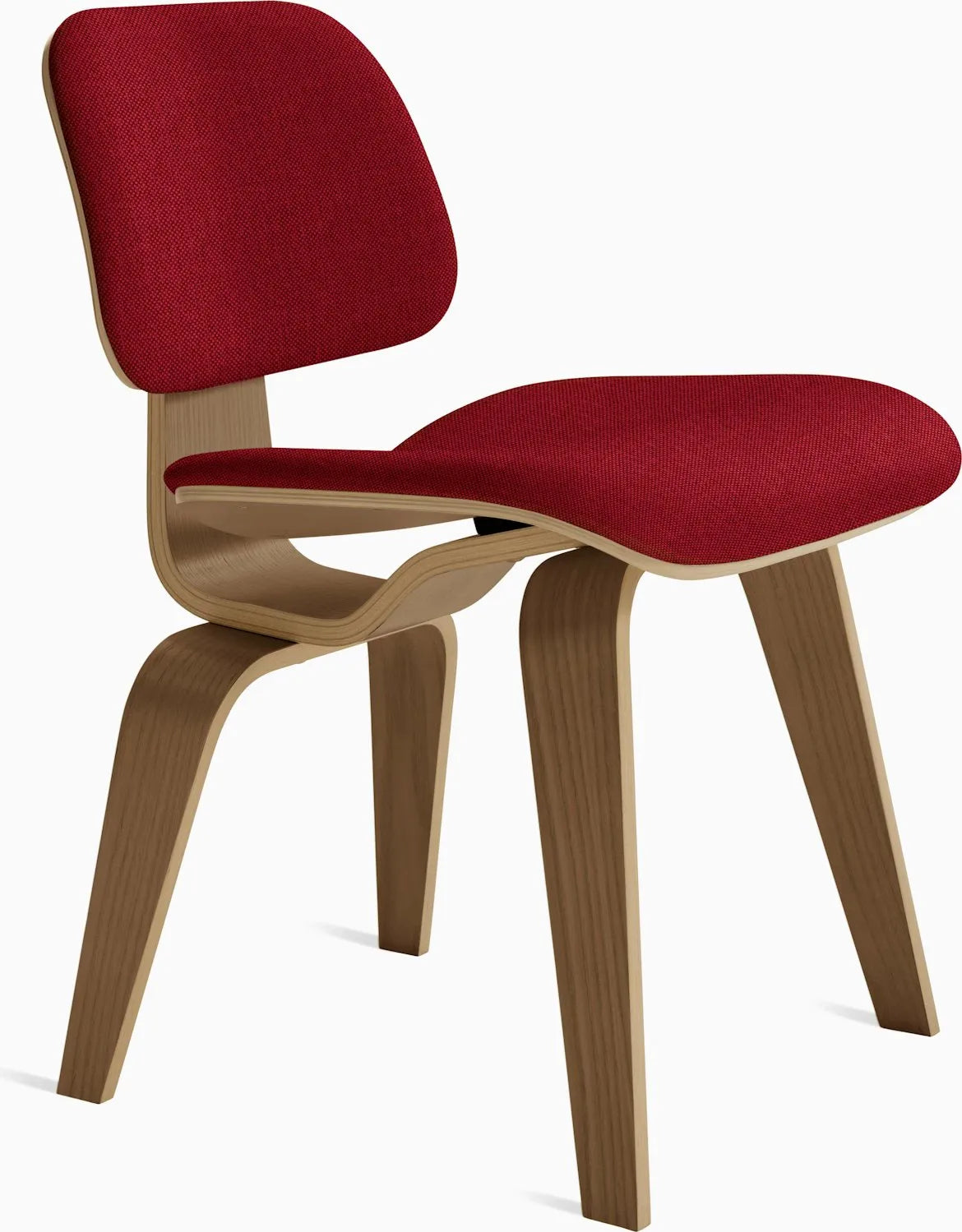 Eames Molded Plywood Dining Chair Wood Base (DCW), Upholstered