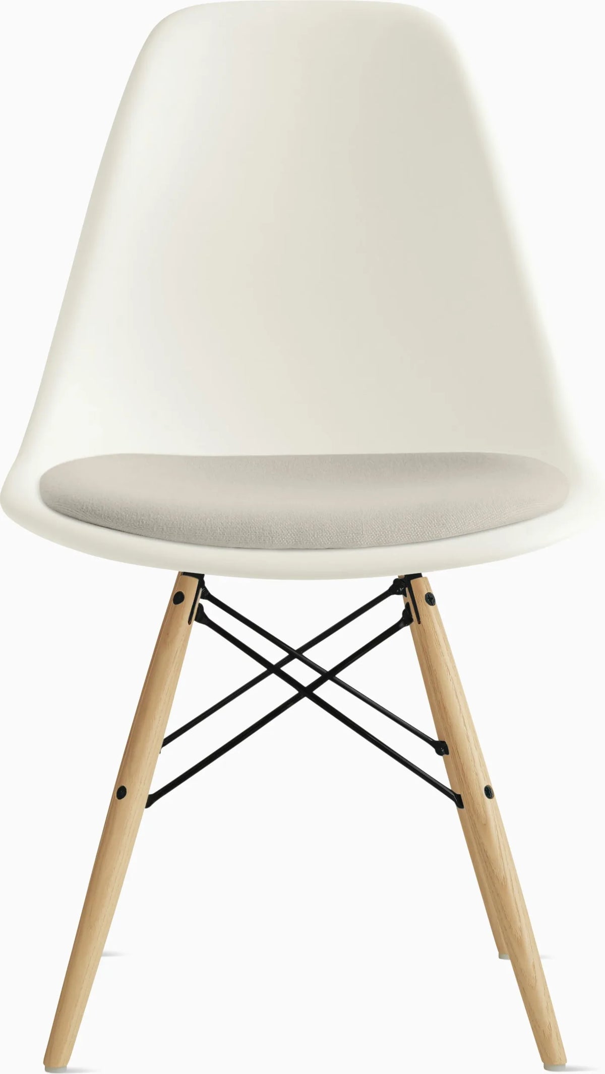 Eames Molded Plastic Side Chair with Seat Pad
