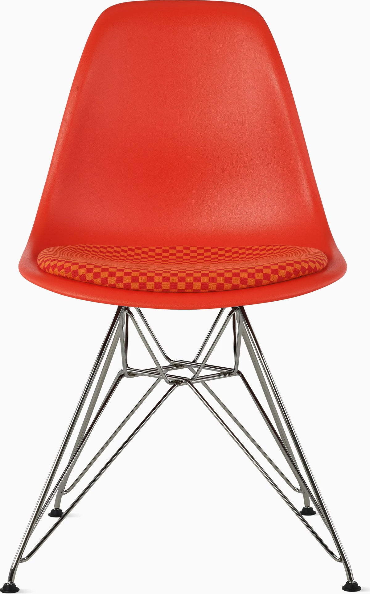 Eames Molded Plastic Side Chair with Seat Pad