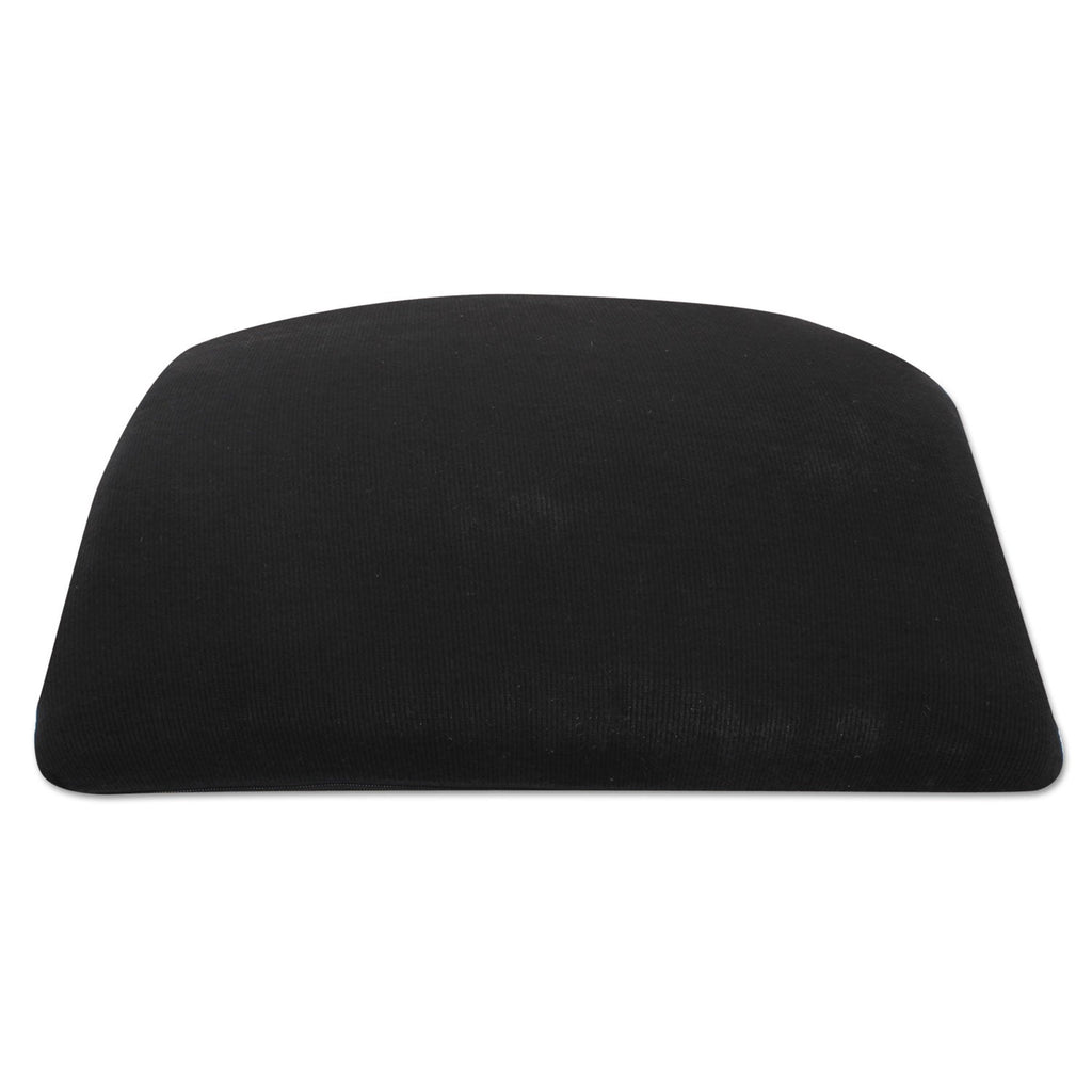 Alera Cooling Gel Memory Foam Backrest, Two Adjustable Chair-Back Straps, 14.13 x 14.13 x 2.75, Black