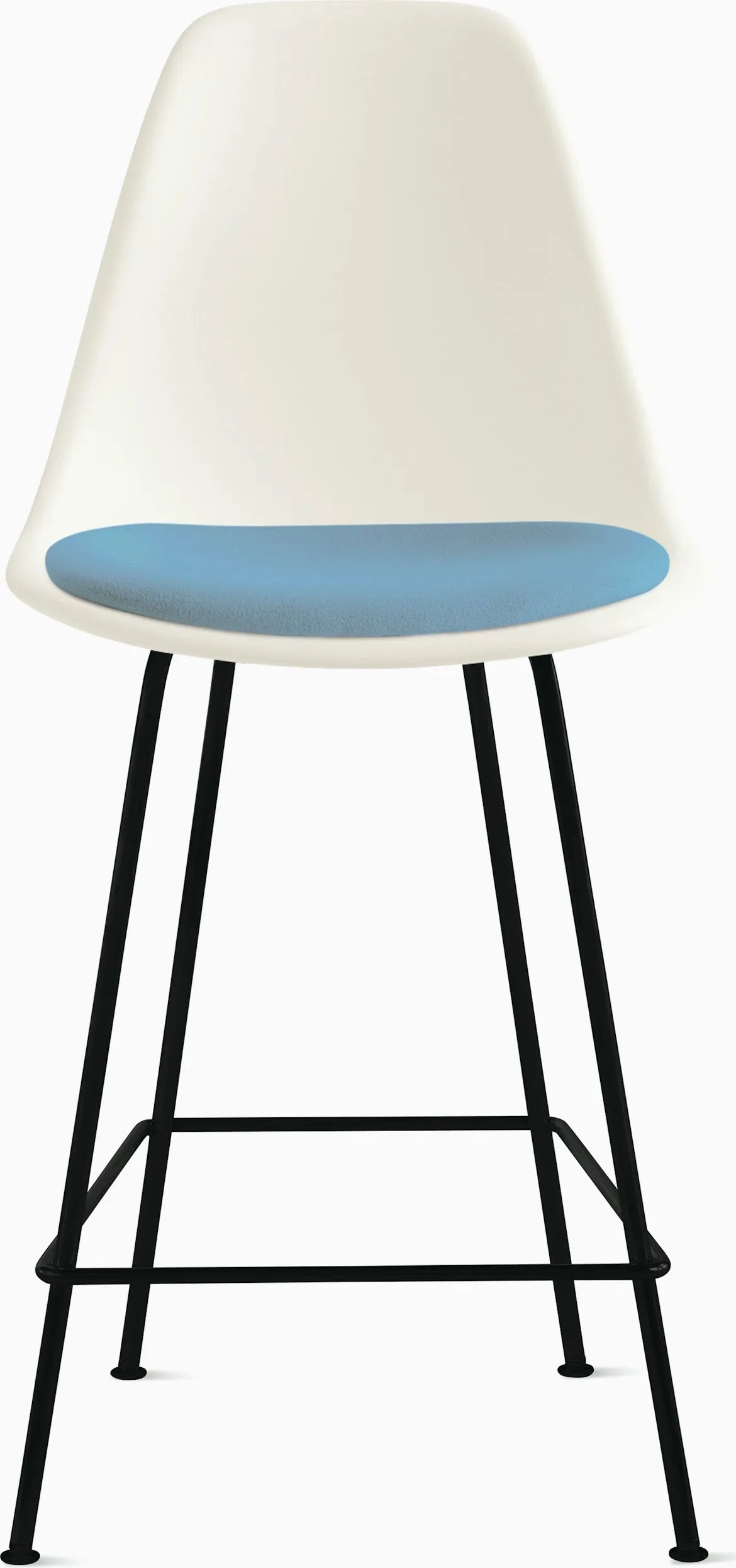 Eames Molded Plastic Stool with Seat Pad