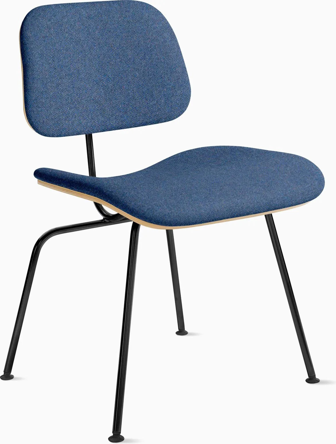 Eames Molded Plywood Dining Chair Metal Base (DCM), Upholstered
