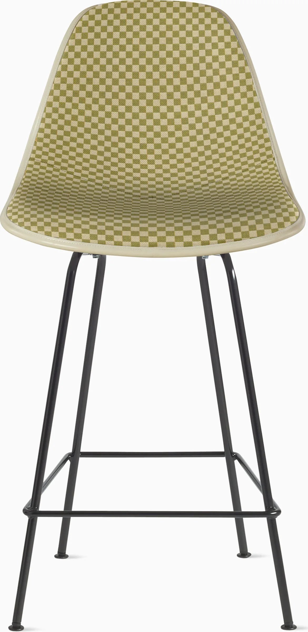 Eames Upholstered Molded Fiberglass Stool