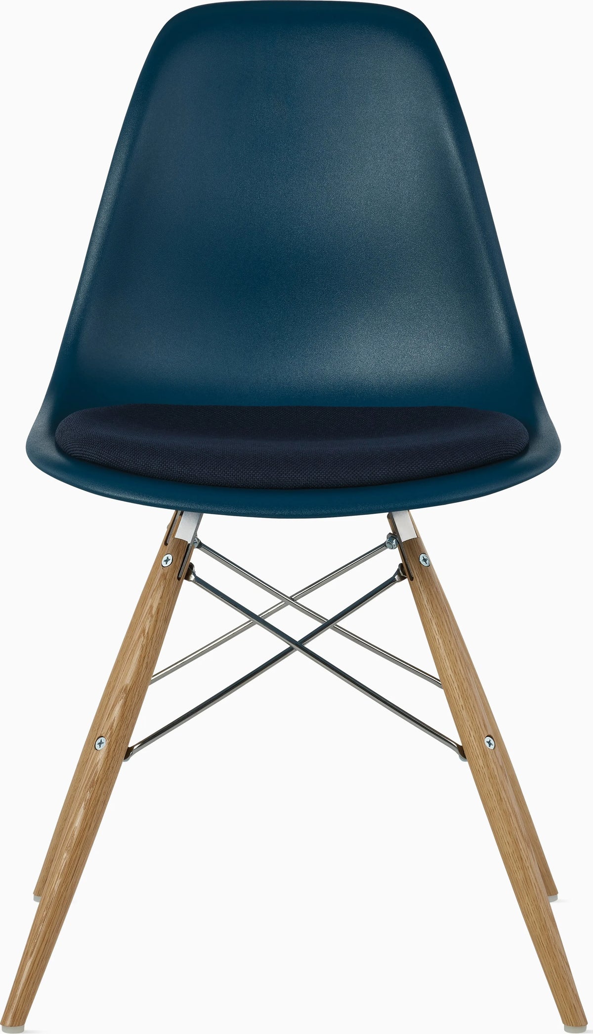Eames Molded Plastic Side Chair with Seat Pad