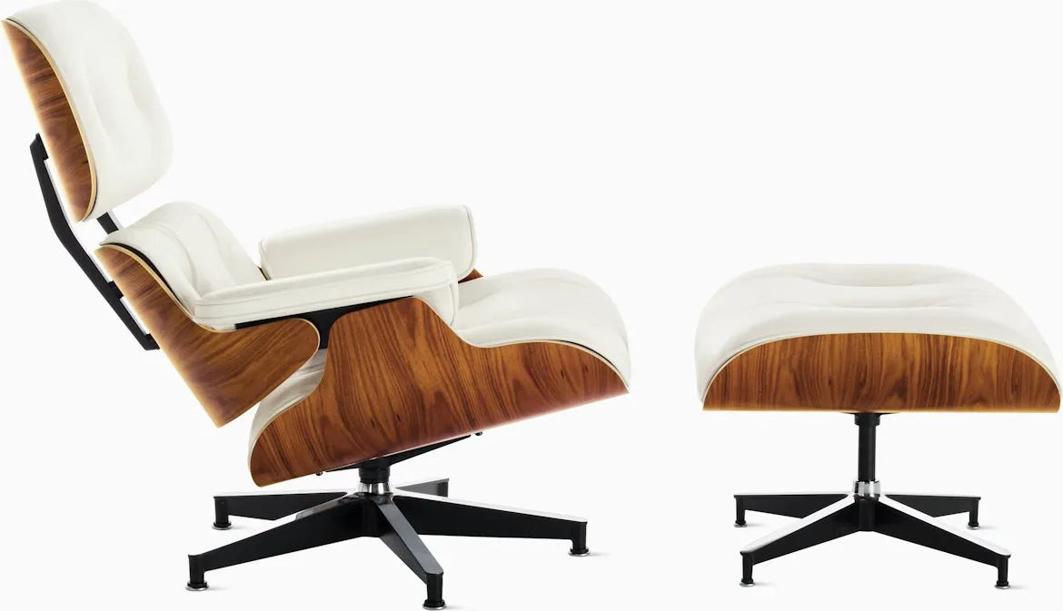 Eames Lounge Chair and Ottoman, Vegan Leather