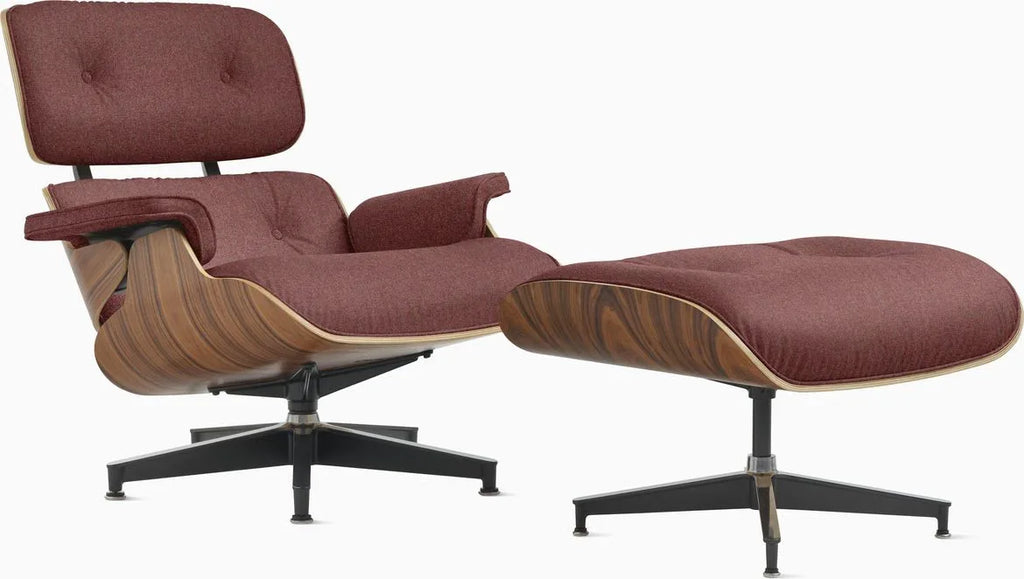 Eames Lounge Chair and Ottoman, Vegan Leather