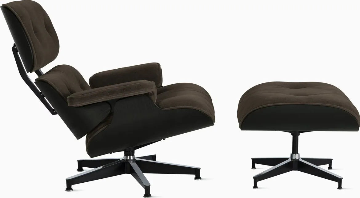Eames Lounge Chair and Ottoman, Vegan Leather