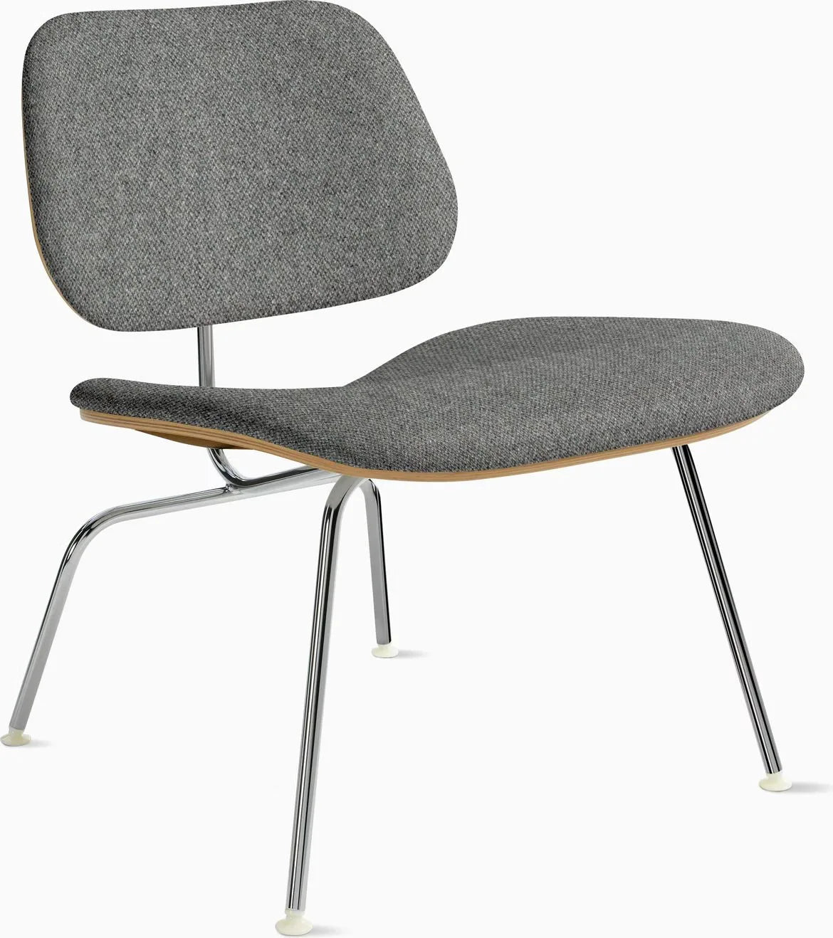 Eames Molded Plywood Lounge Chair Metal Base (LCM), Upholstered