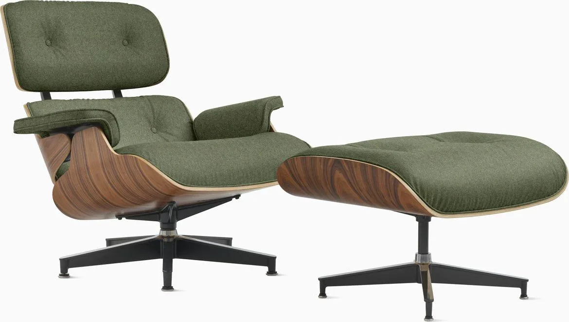 Eames Lounge Chair and Ottoman, Vegan Leather