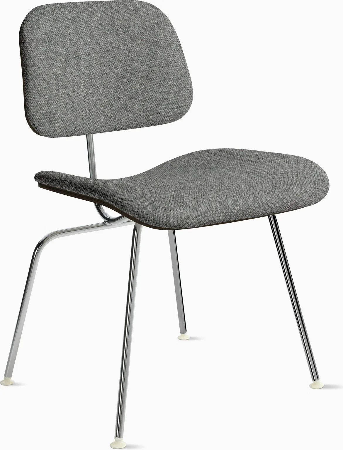 Eames Molded Plywood Dining Chair Metal Base (DCM), Upholstered