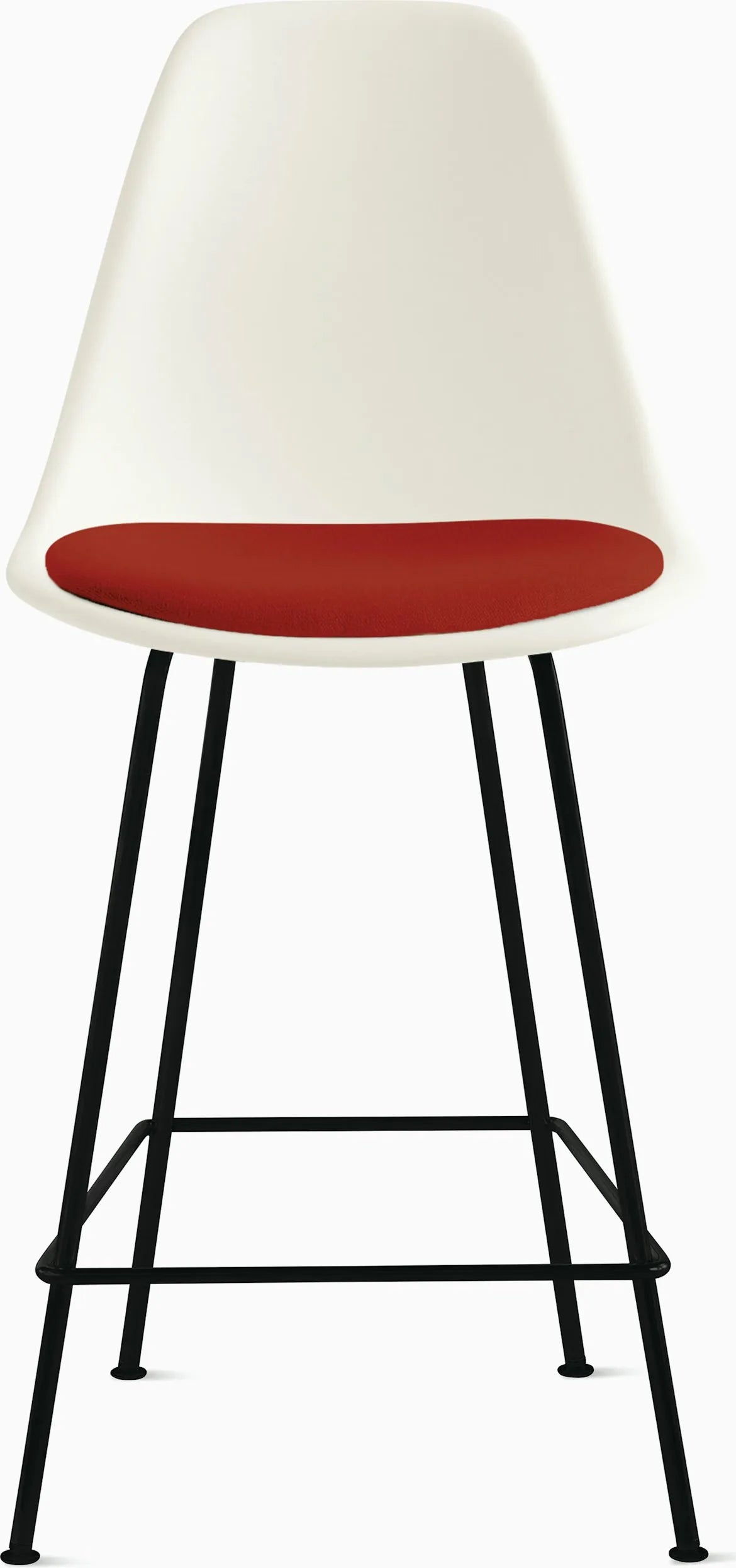 Eames Molded Plastic Stool with Seat Pad