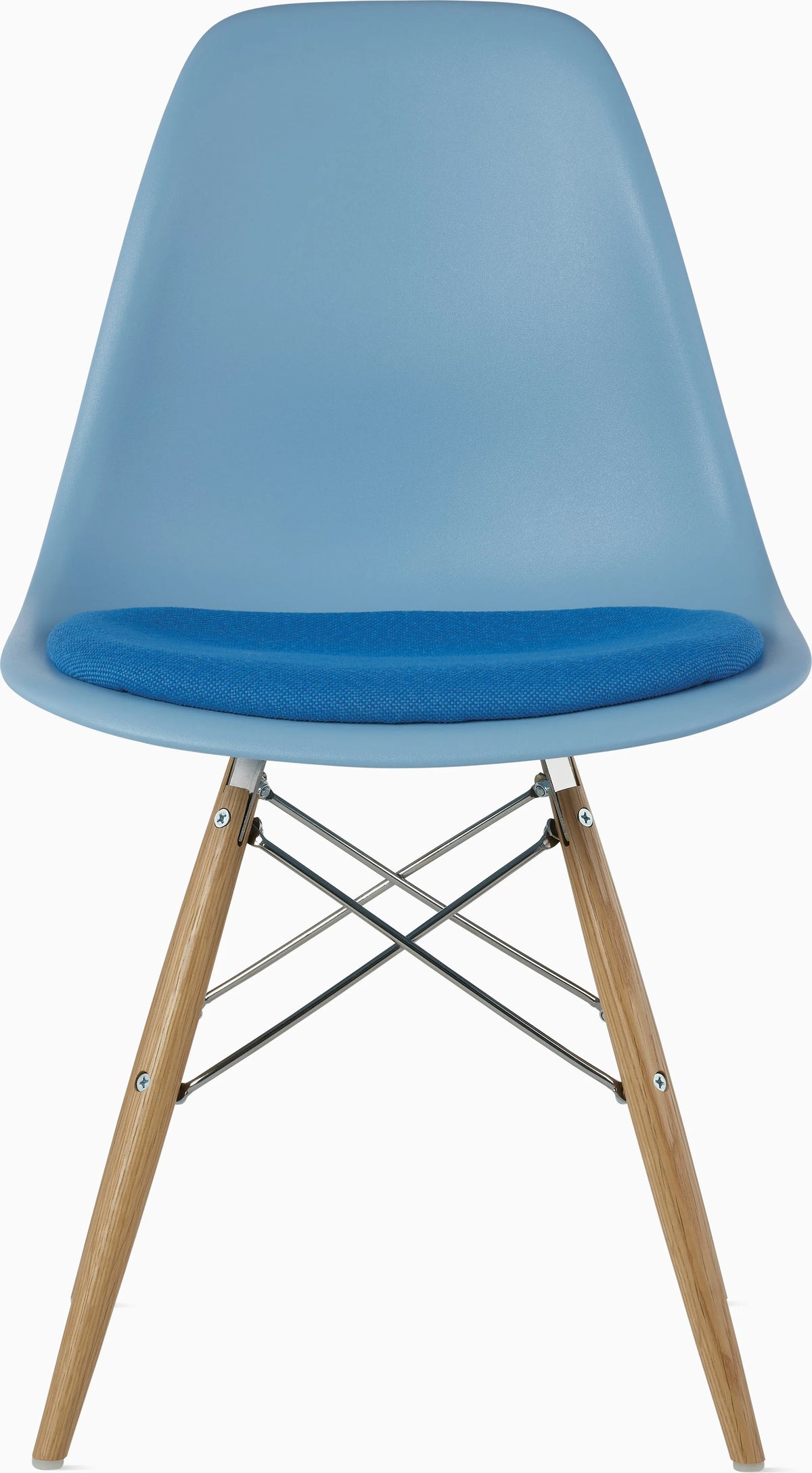 Eames Molded Plastic Side Chair with Seat Pad