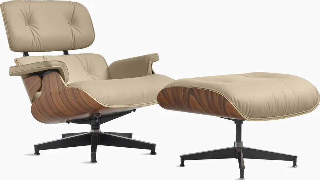 Eames Lounge Chair and Ottoman, Vegan Leather