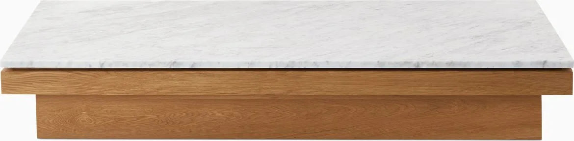 Pawson Drift Coffee Table, Carrara Marble