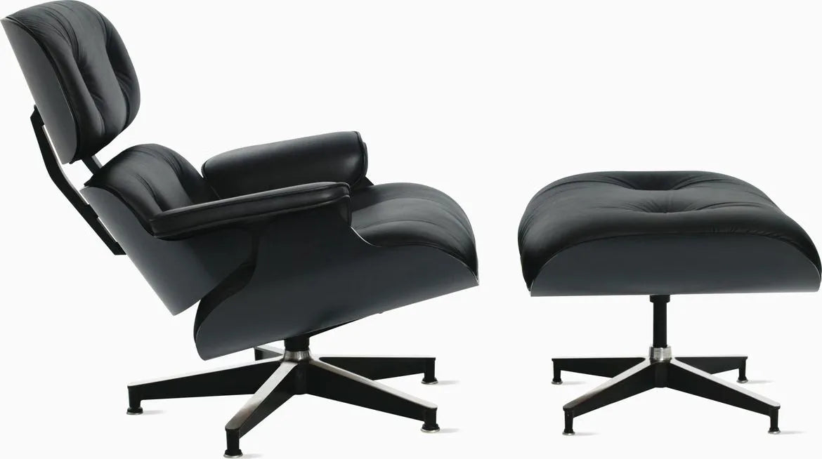 Eames Lounge Chair and Ottoman, Vegan Leather