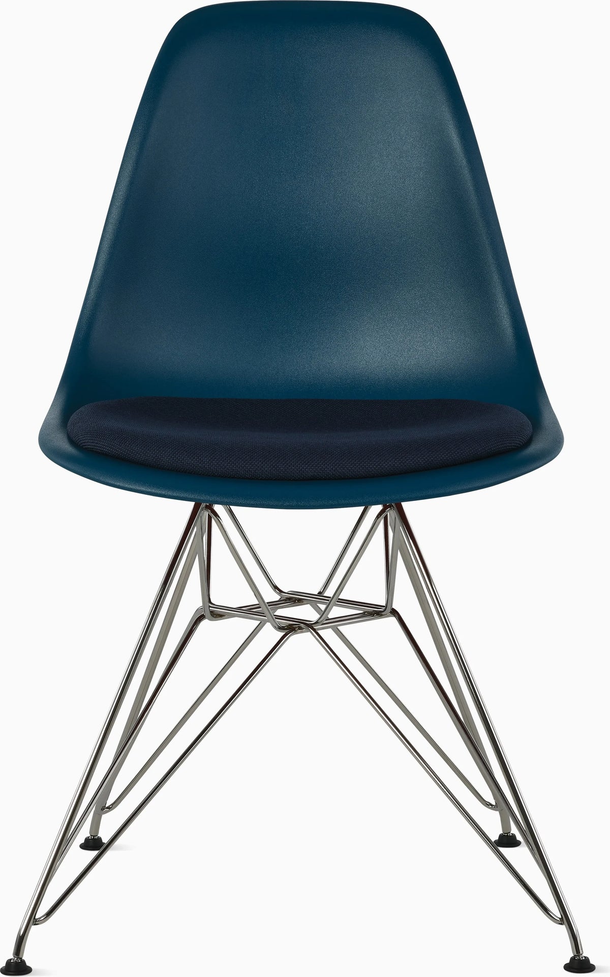 Eames Molded Plastic Side Chair with Seat Pad