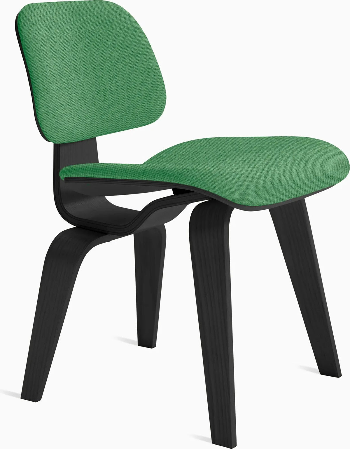 Eames Molded Plywood Dining Chair Wood Base (DCW), Upholstered