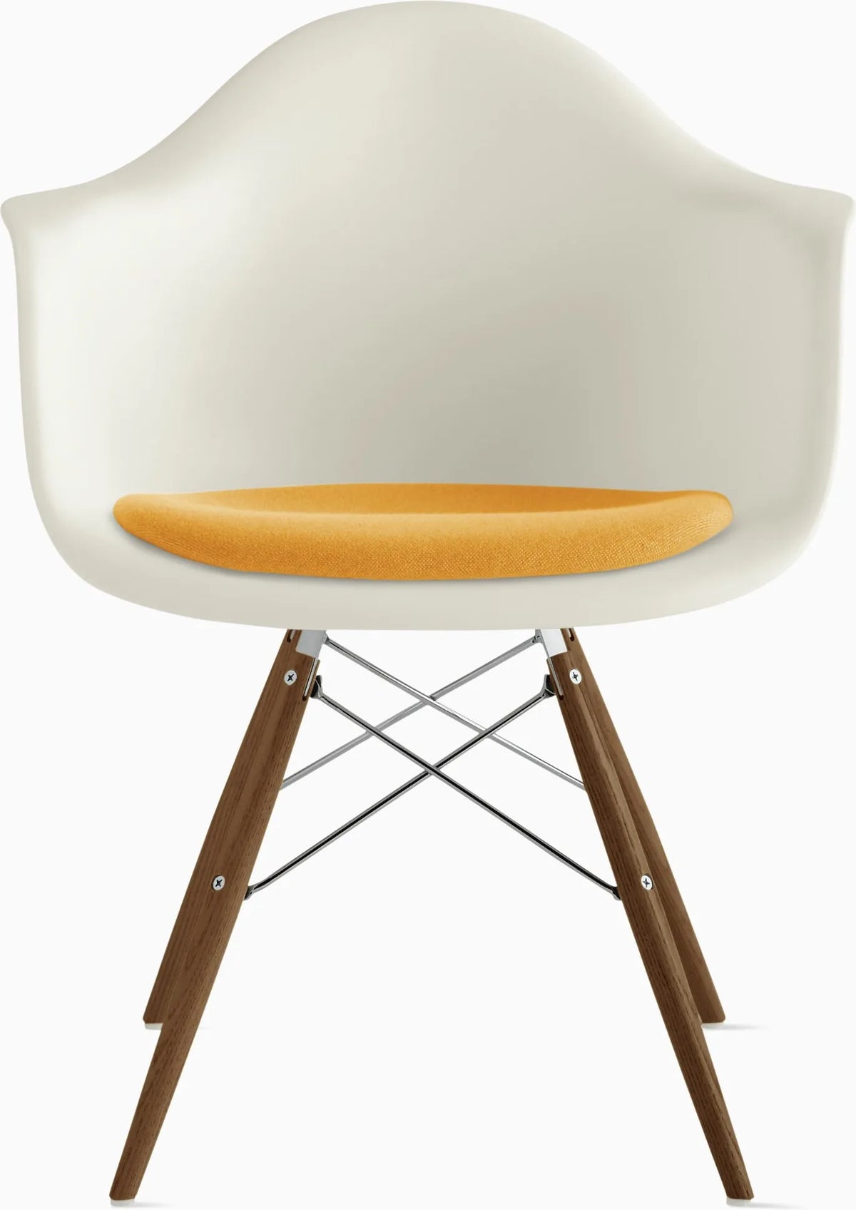 Eames Molded Plastic Armchair with Seat Pad