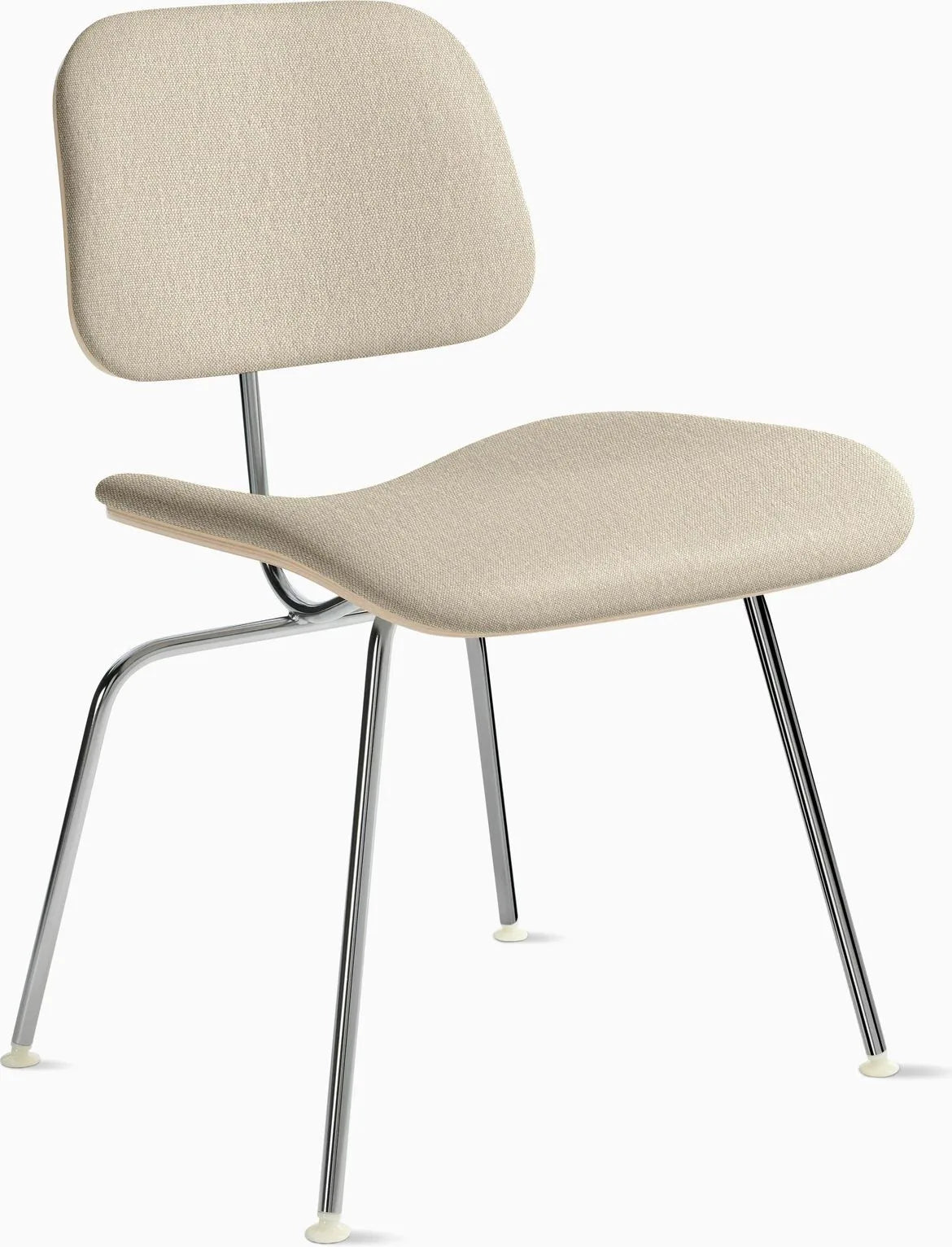 Eames Molded Plywood Dining Chair Metal Base (DCM), Upholstered