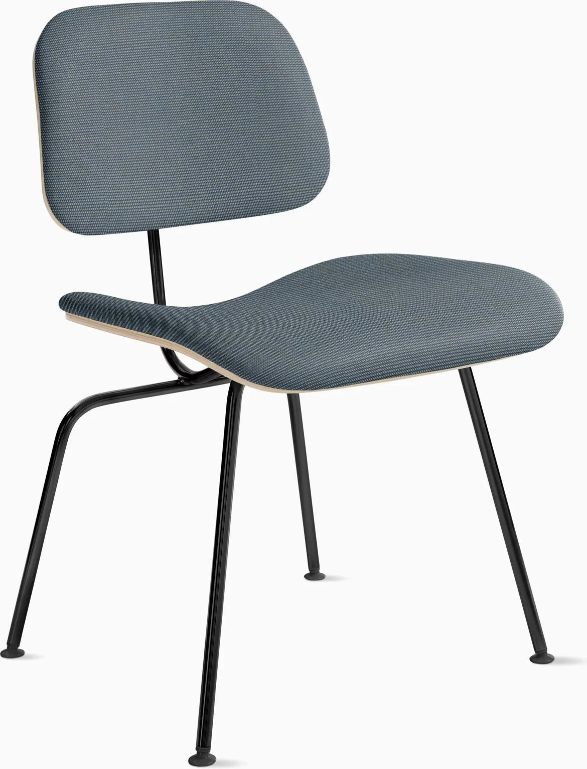 Eames Molded Plywood Dining Chair Metal Base (DCM), Upholstered