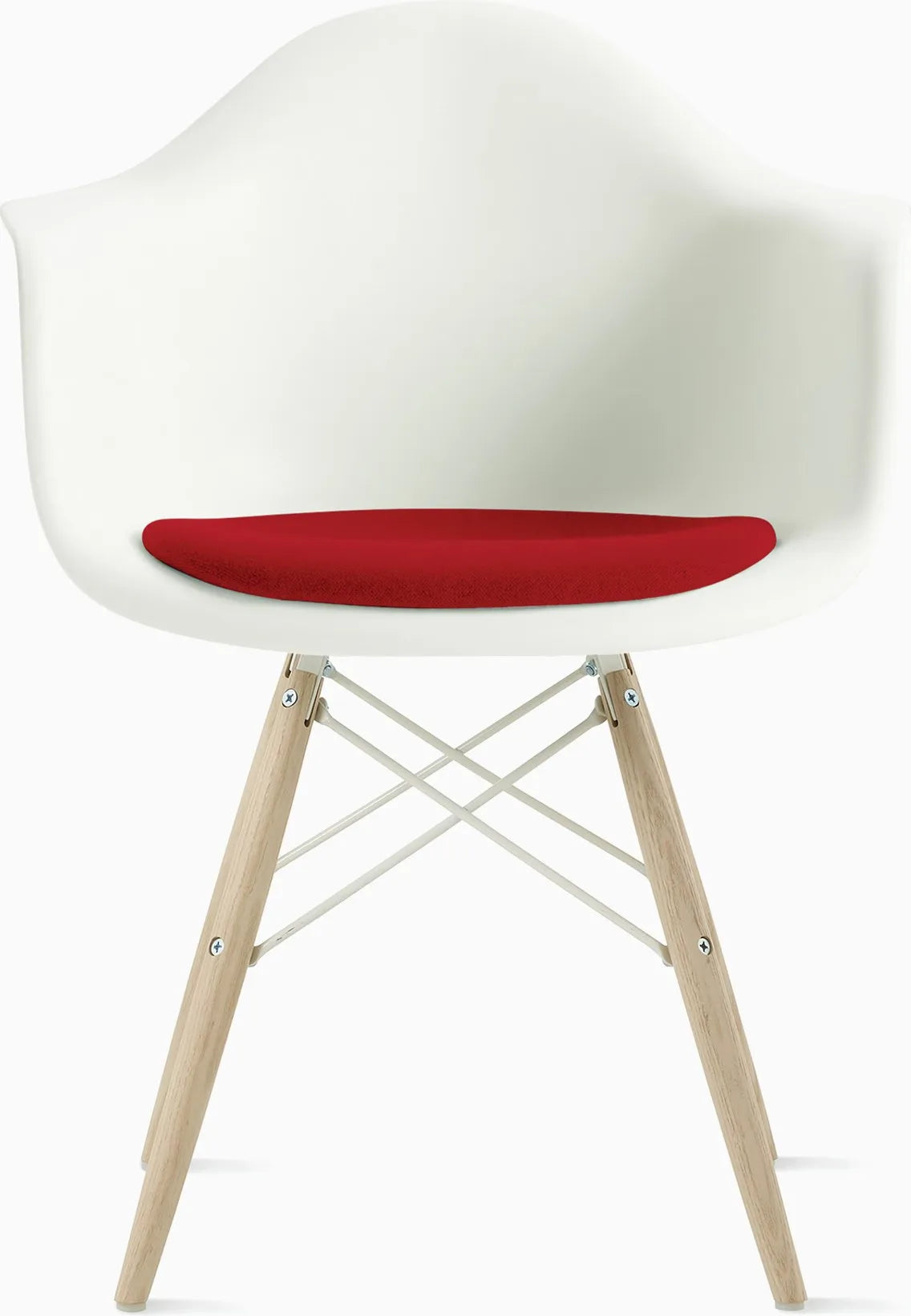 Eames Molded Plastic Armchair with Seat Pad