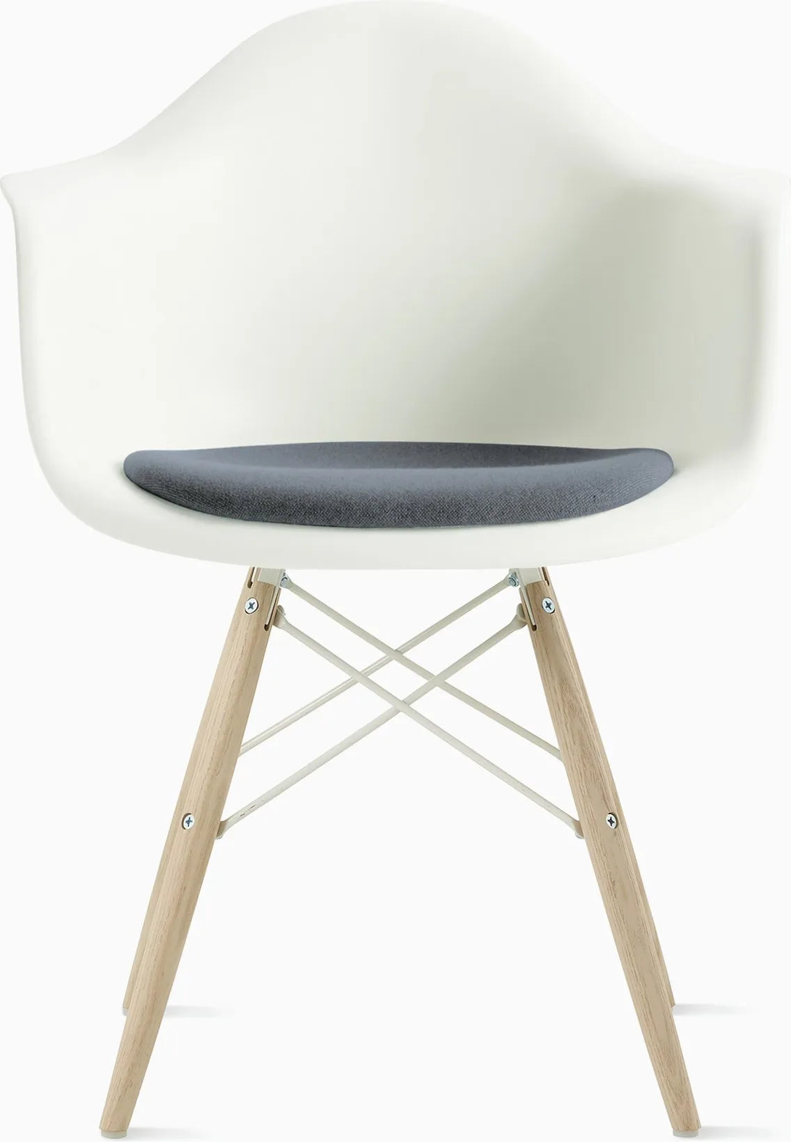 Eames Molded Plastic Armchair with Seat Pad