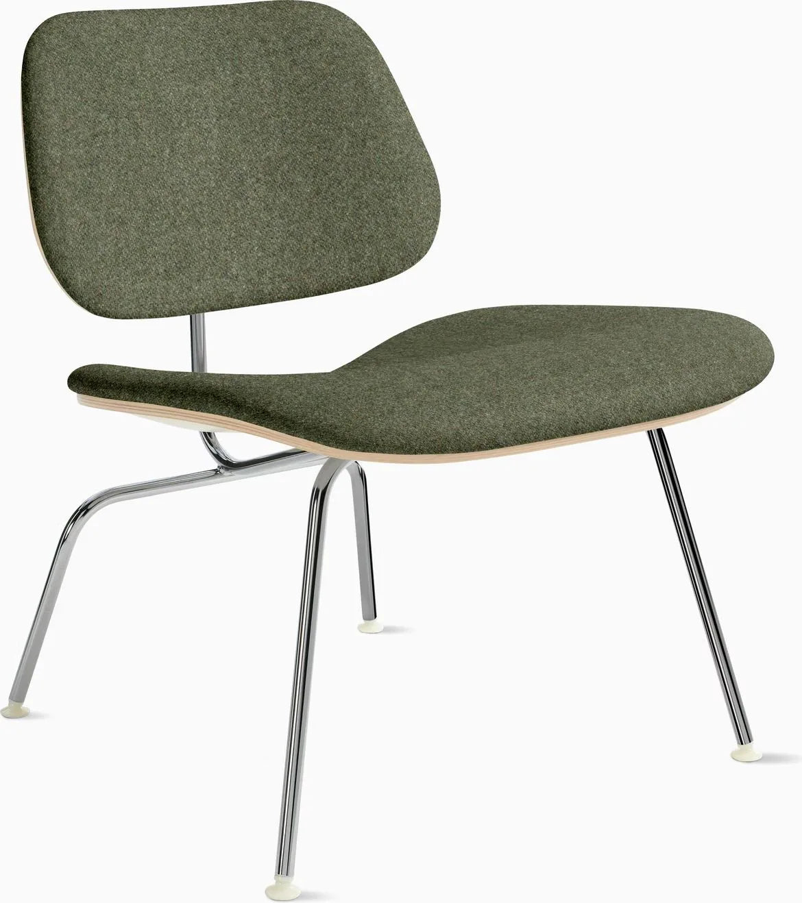 Eames Molded Plywood Lounge Chair Metal Base (LCM), Upholstered
