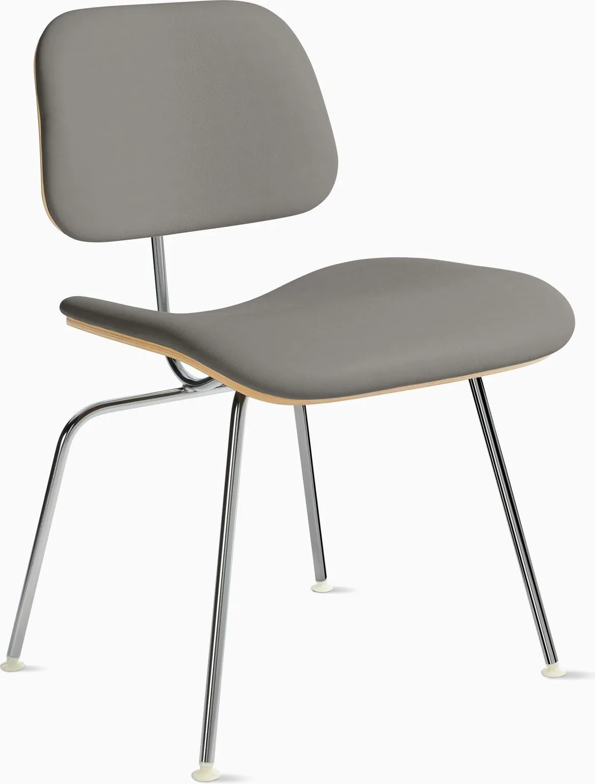 Eames Molded Plywood Dining Chair Metal Base (DCM), Upholstered