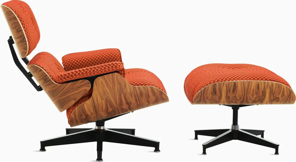 Eames Lounge Chair and Ottoman, Vegan Leather