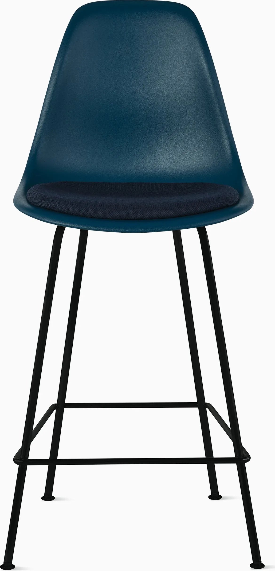 Eames Molded Plastic Stool with Seat Pad