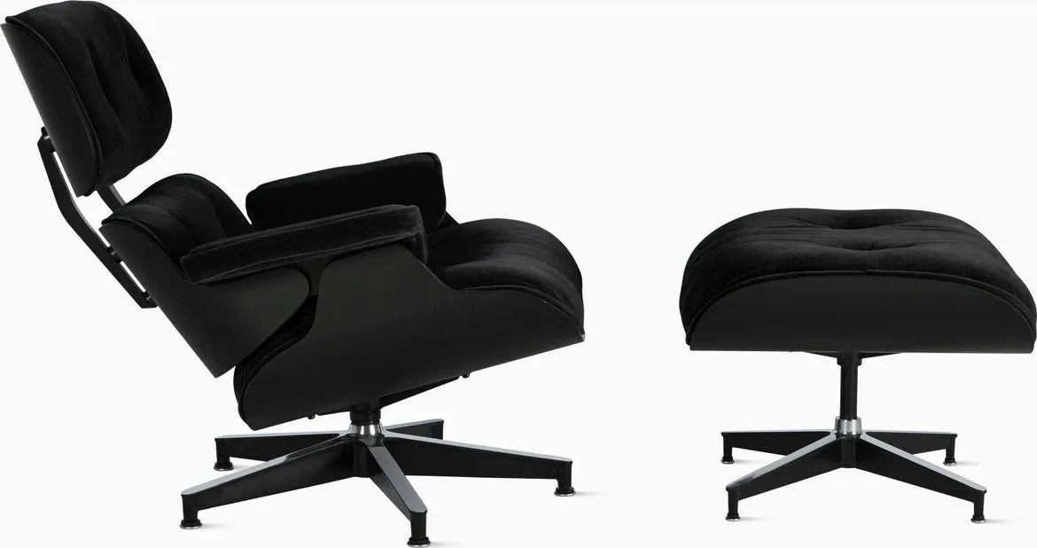 Eames Lounge Chair and Ottoman, Vegan Leather