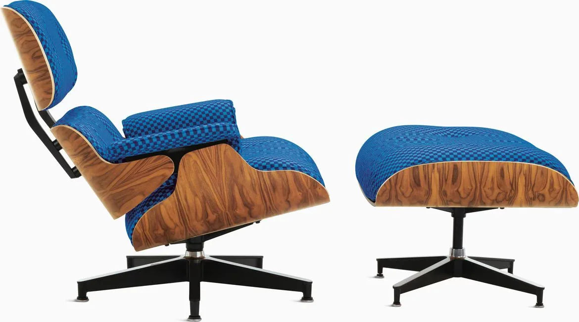 Eames Lounge Chair and Ottoman, Vegan Leather