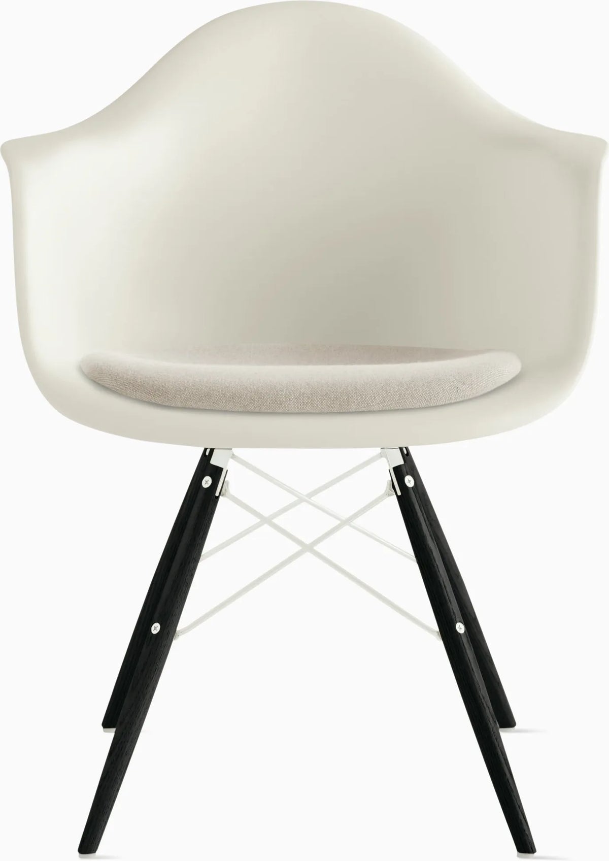 Eames Molded Plastic Armchair with Seat Pad