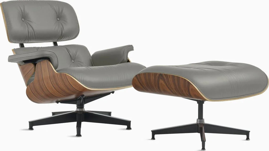 Eames Lounge Chair and Ottoman, Vegan Leather