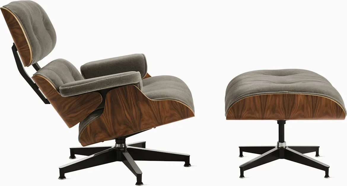Eames Lounge Chair and Ottoman, Vegan Leather