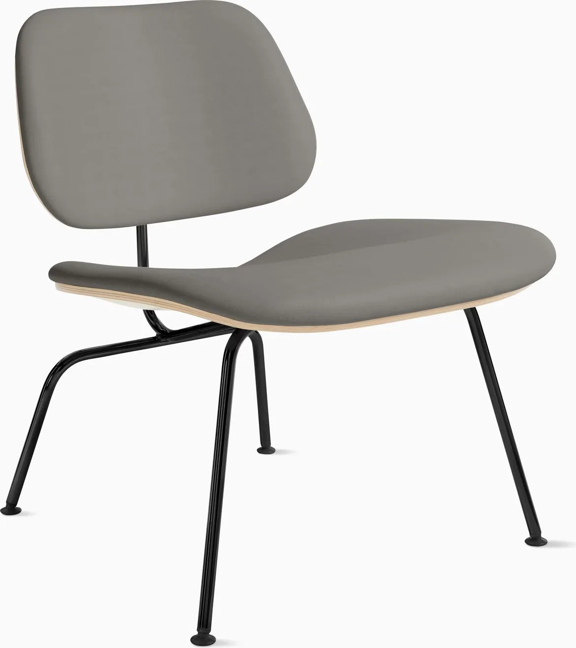 Eames Molded Plywood Lounge Chair Metal Base (LCM), Upholstered