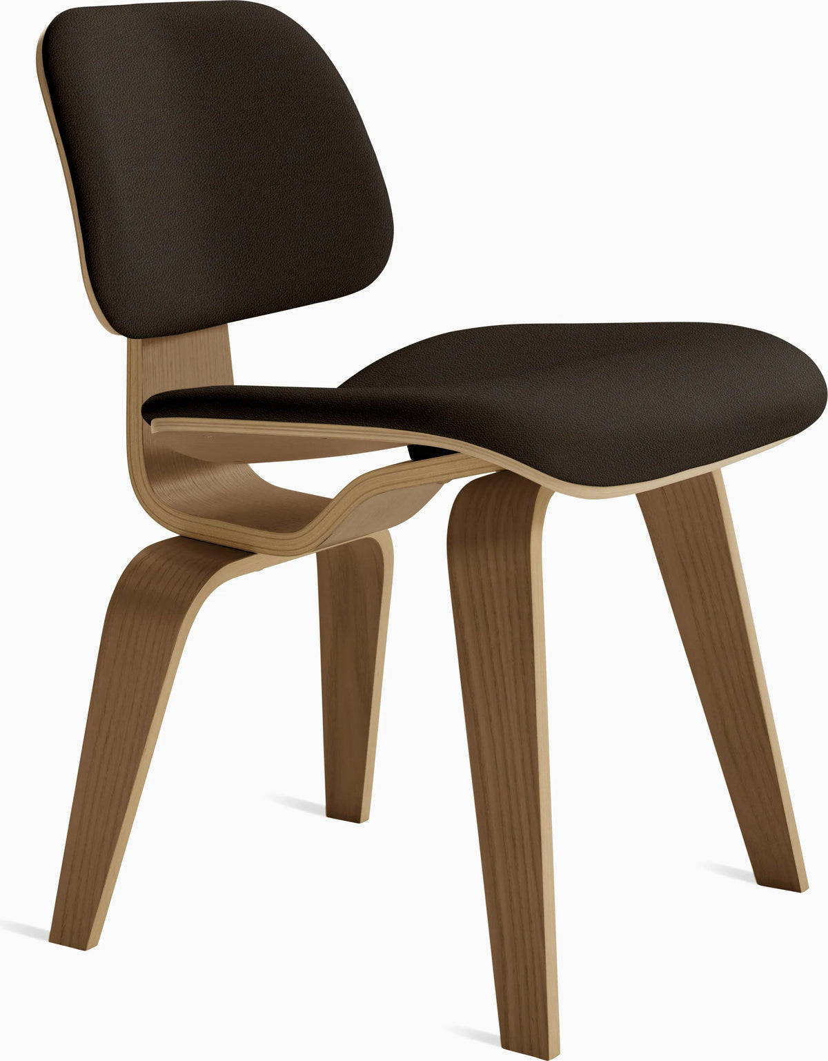 Eames Molded Plywood Dining Chair Wood Base (DCW), Upholstered