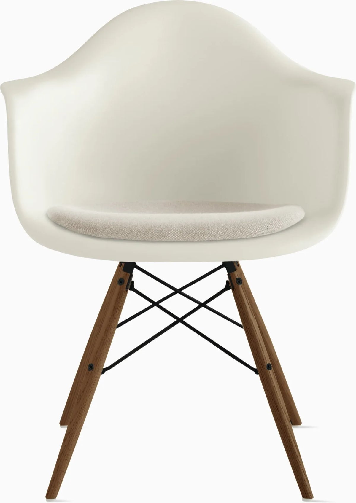 Eames Molded Plastic Armchair with Seat Pad