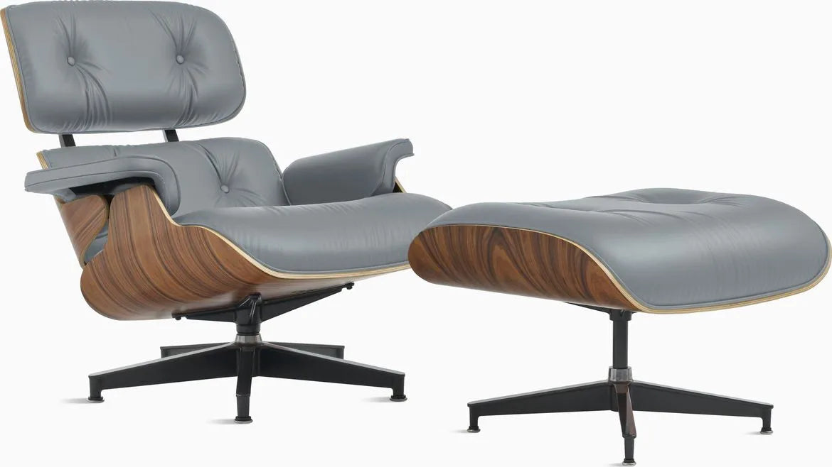 Eames Lounge Chair and Ottoman, Vegan Leather