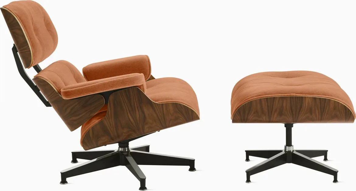 Eames Lounge Chair and Ottoman, Vegan Leather