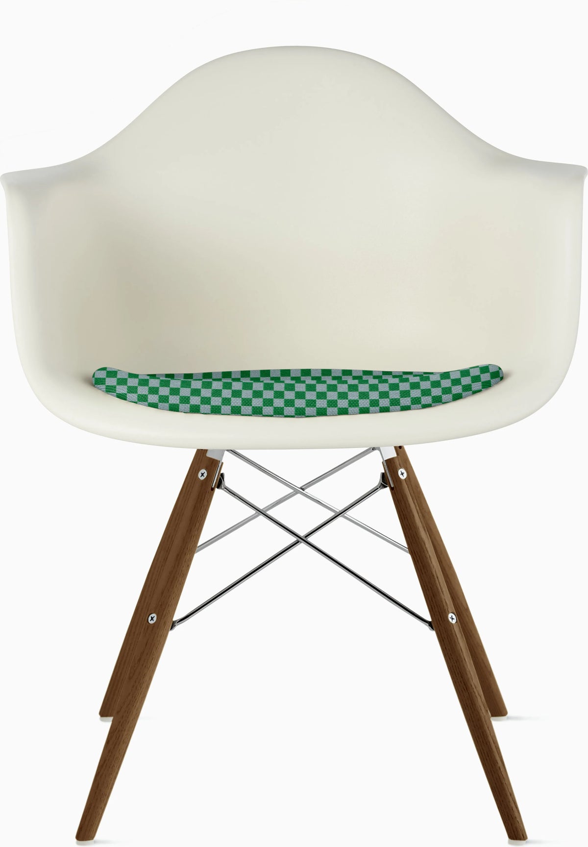 Eames Molded Plastic Armchair with Seat Pad