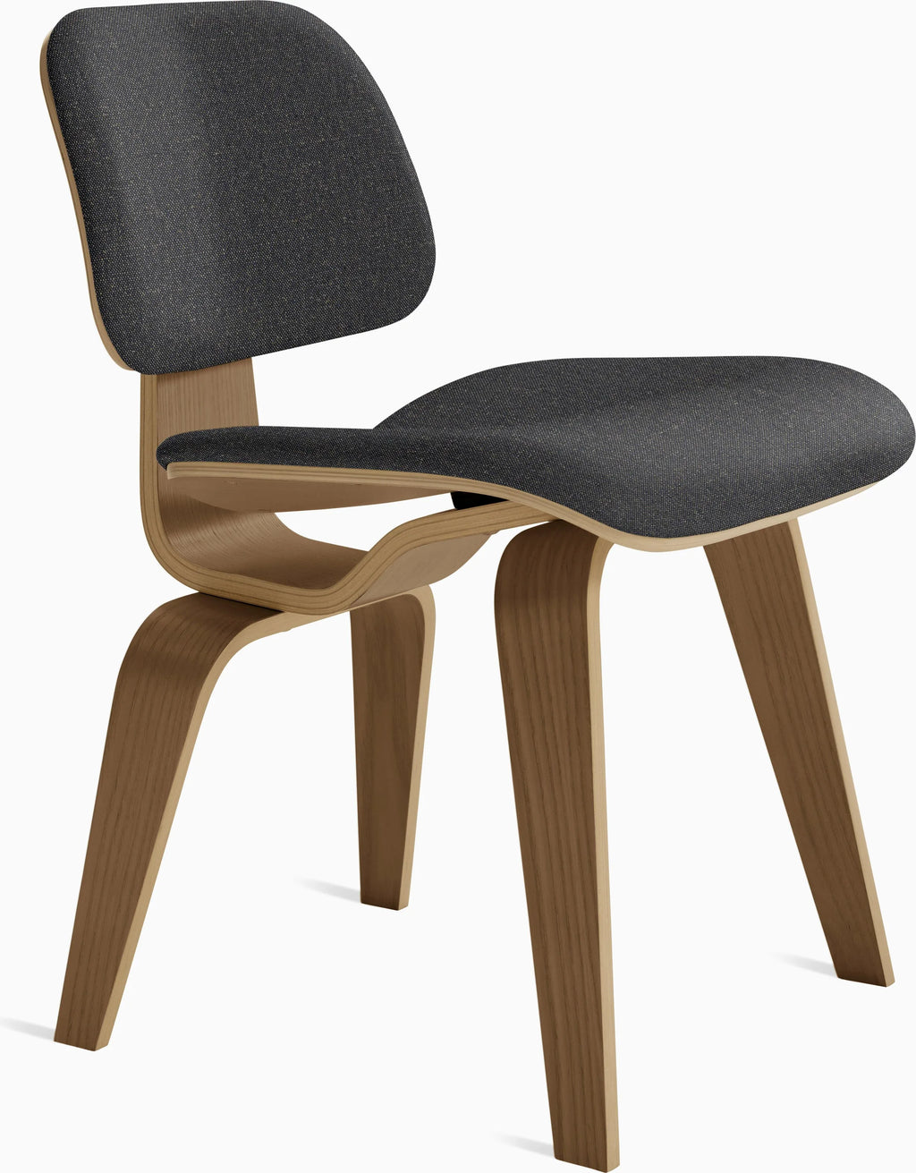 Eames Molded Plywood Dining Chair Wood Base (DCW), Upholstered
