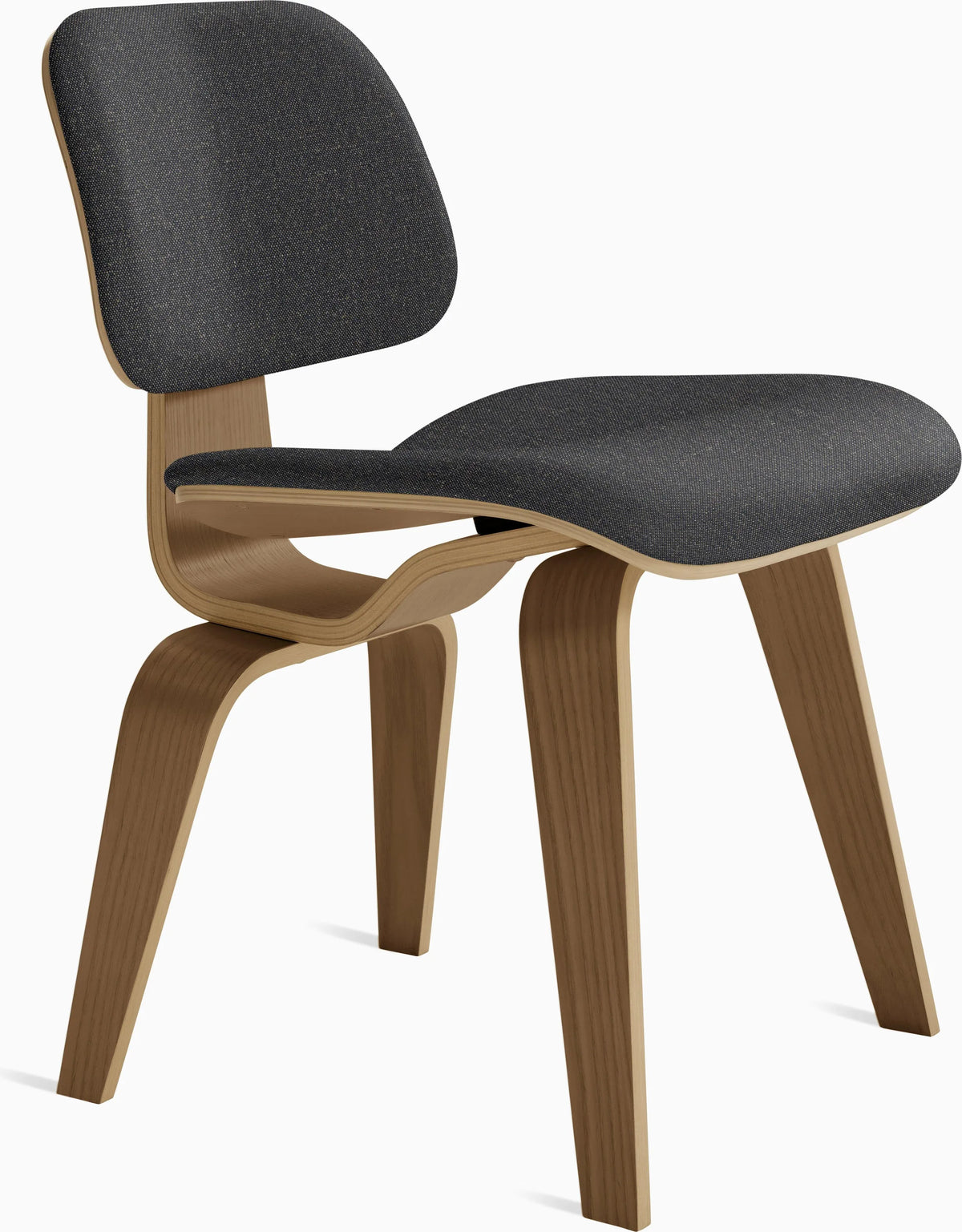 Eames Molded Plywood Dining Chair Wood Base (DCW), Upholstered