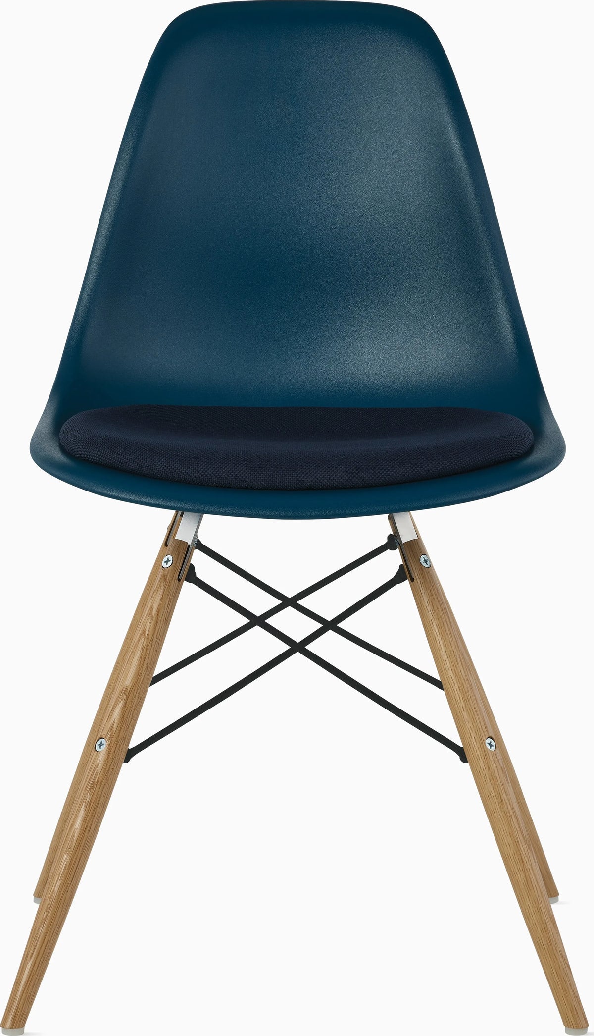 Eames Molded Plastic Side Chair with Seat Pad