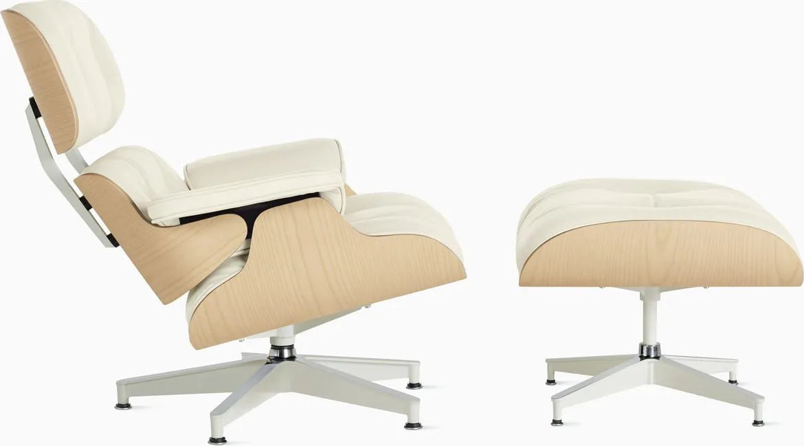 Eames Lounge Chair and Ottoman, Vegan Leather