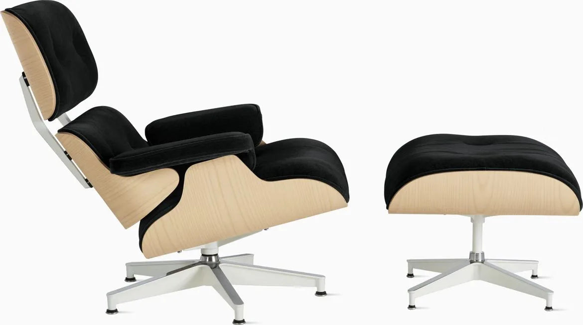 Eames Lounge Chair and Ottoman, Vegan Leather