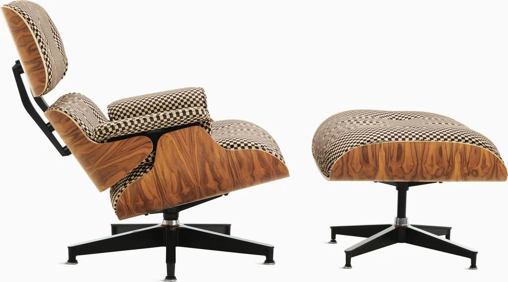 Eames Lounge Chair and Ottoman, Vegan Leather