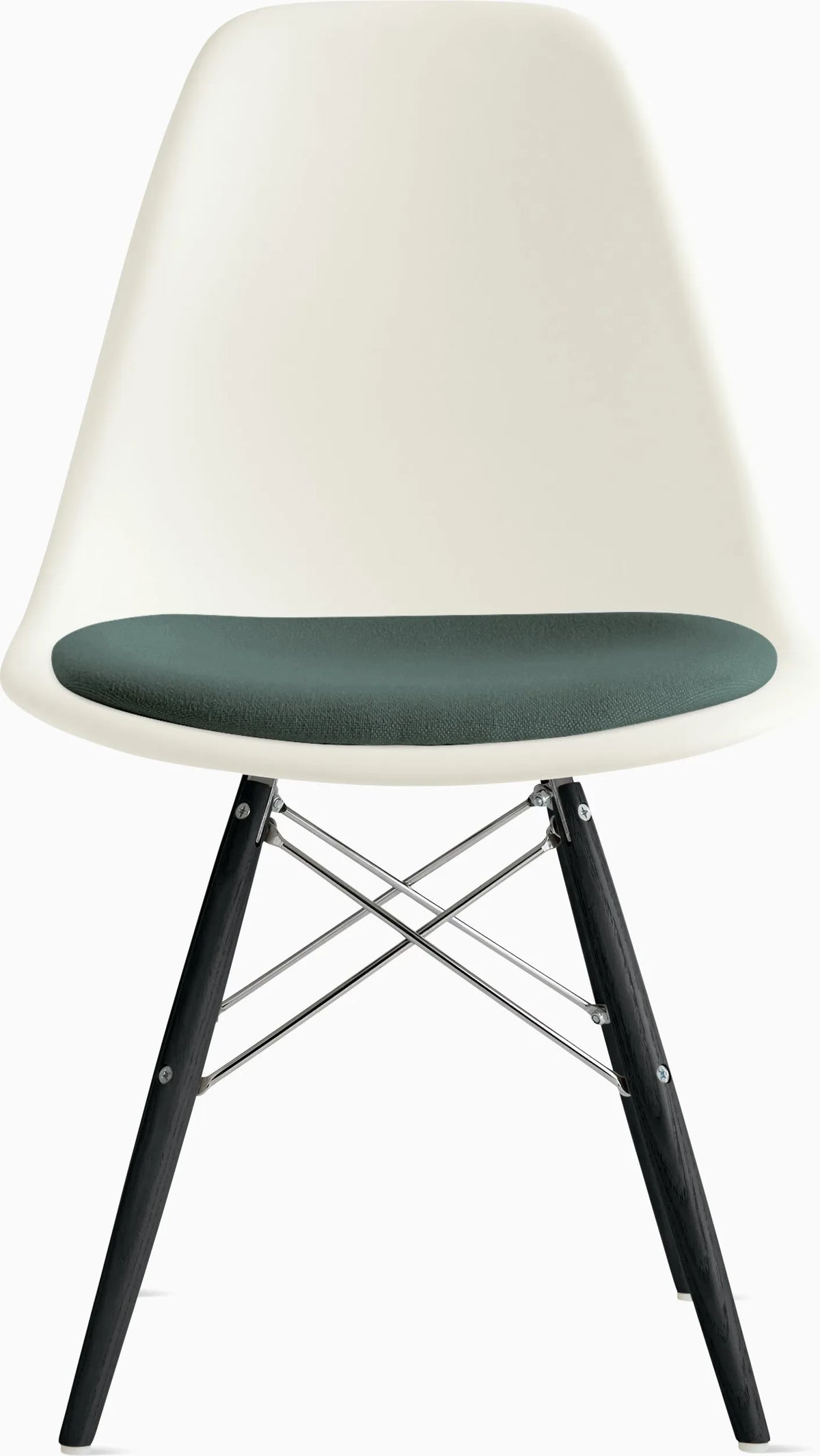 Eames Molded Plastic Side Chair with Seat Pad