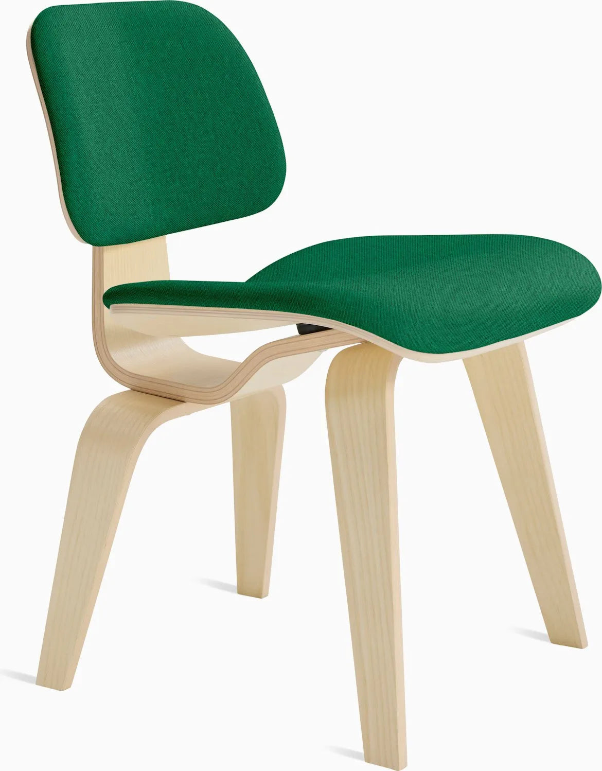 Eames Molded Plywood Dining Chair Wood Base (DCW), Upholstered